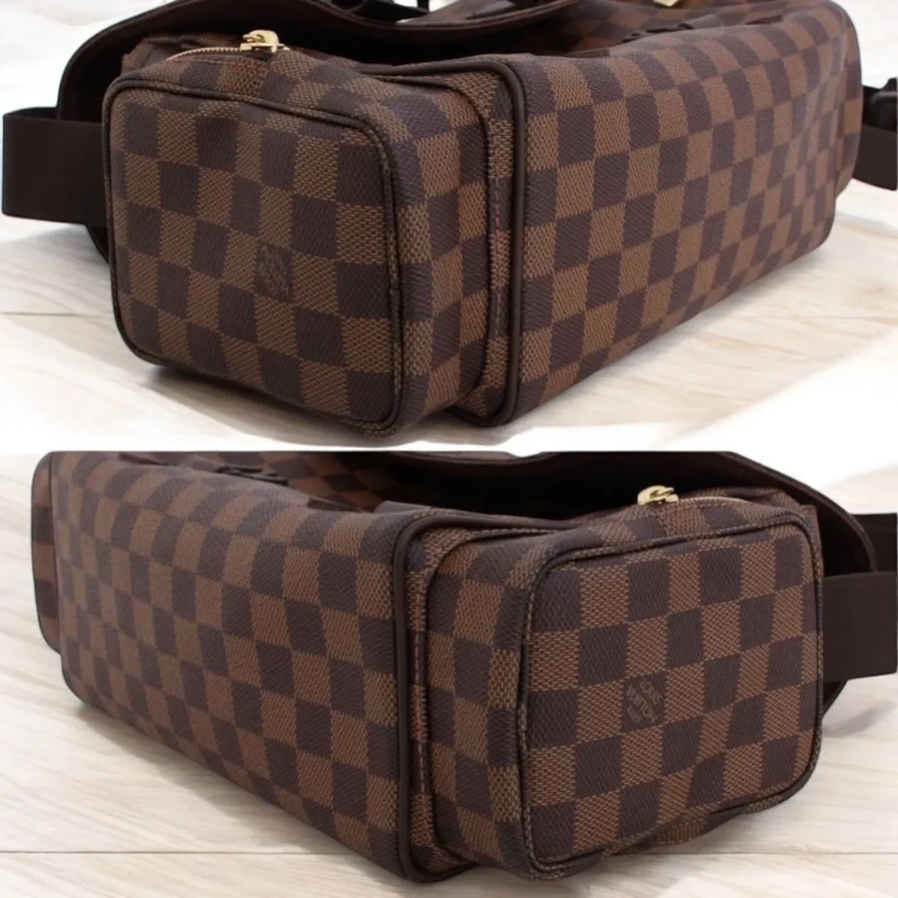 Louis Vuitton Melville Reporter Damier Ebene Messenger Crossbody Bag P0006